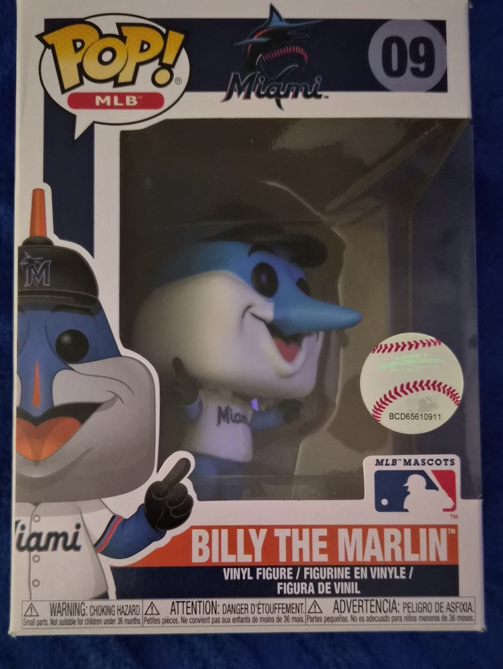 Funko Pops! MLB Billy the Marlin Vinyl Figure - Blue, White & Orange